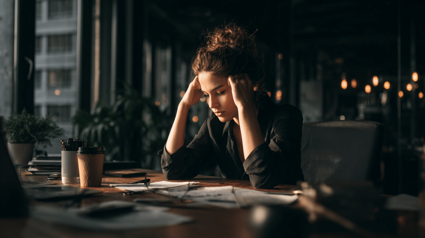 a woman dealing with a professional identity crisis