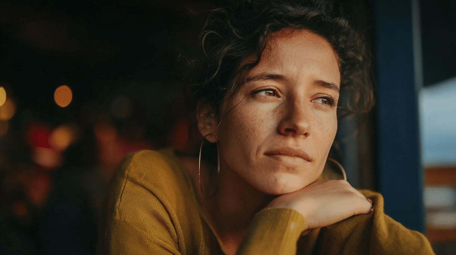 a woman wondering if she should try talk therapy for depression