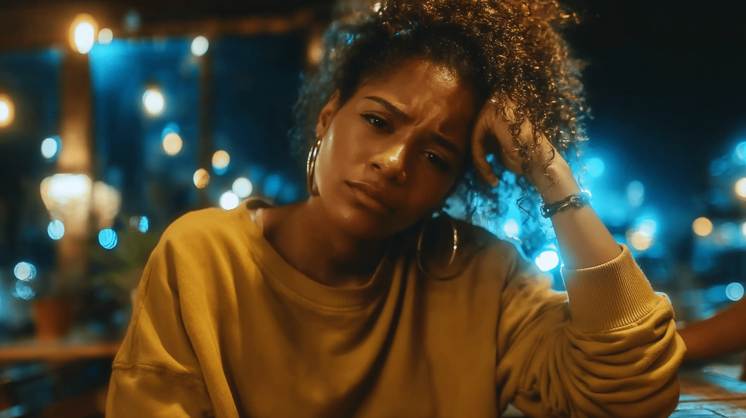 a woman thinking about what may have been her triggers for anxiety