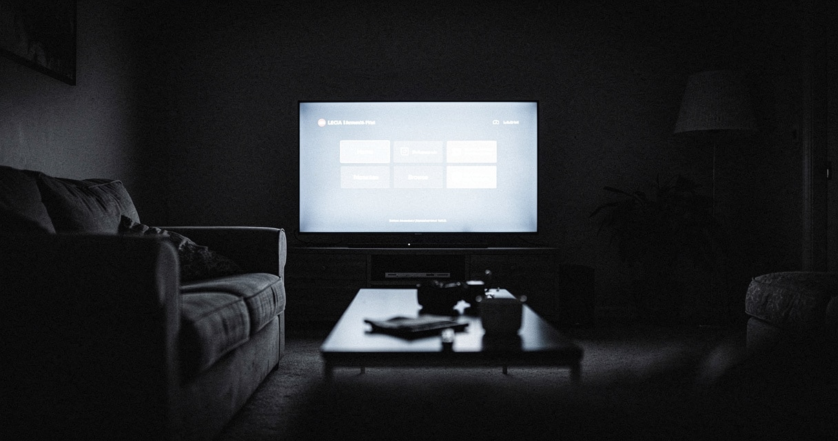 Cherry blossom trees along a DC sidewalk on a gray spring morning