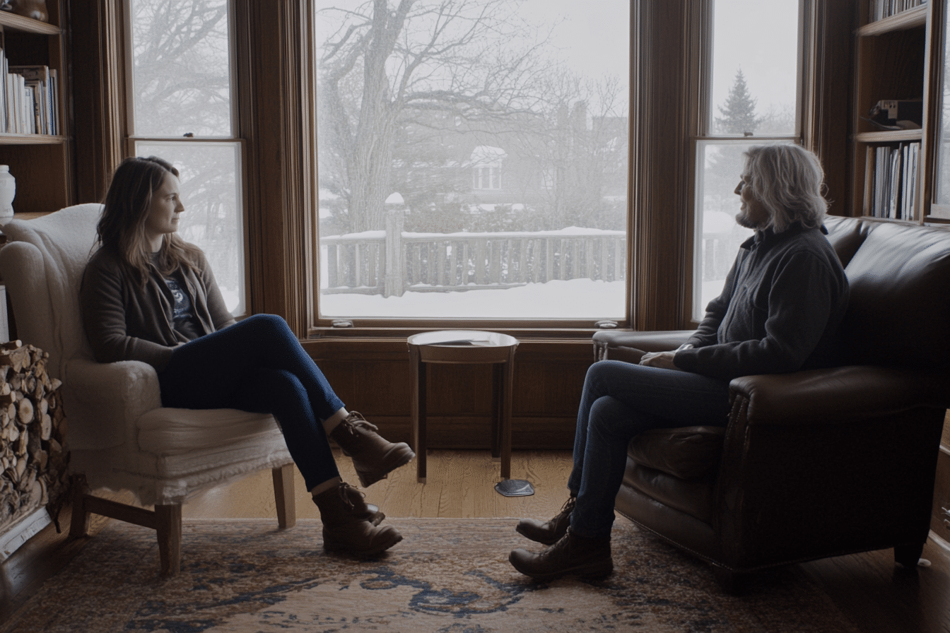 a therapy session talking about big life transitions 