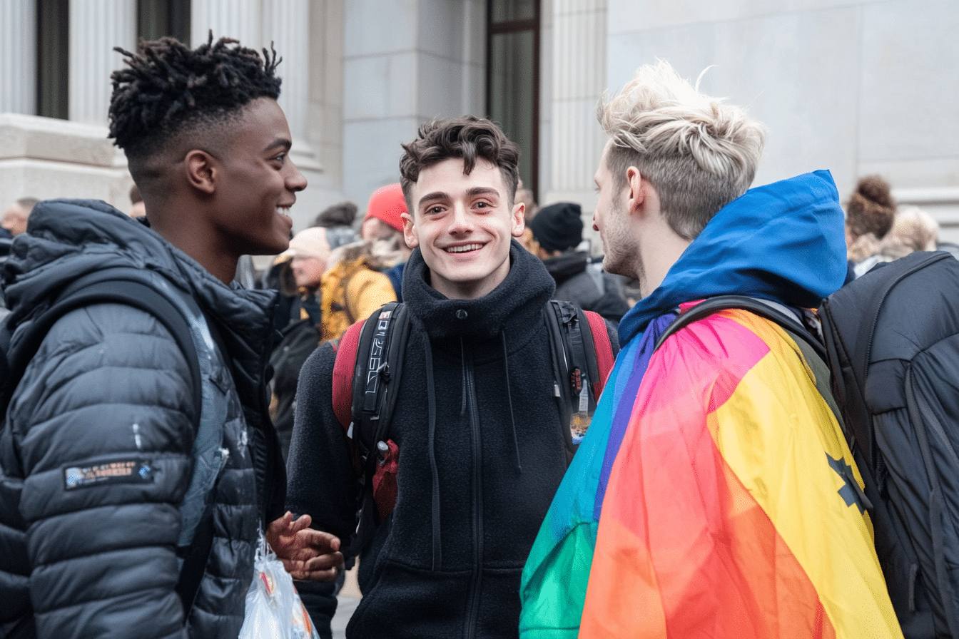 a group of gay friends finding support in each other