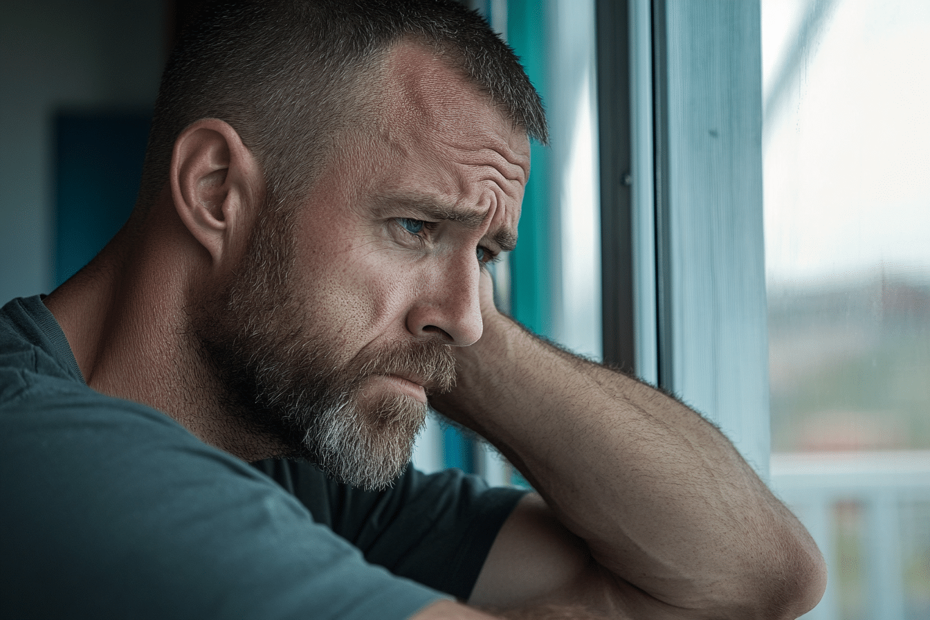 a man worried about the trauma he's recognizing 
